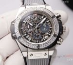 Best Copy Hublot Big Bang Unico Perpetual Calendar Stainless Steel Diamond Bezel